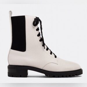 SENSO Jackson ankle boots white combat lace up leather US7